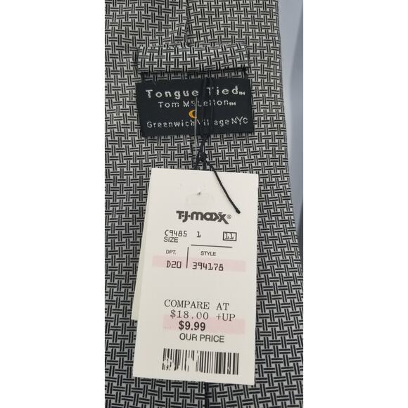 Tongue Tied Tom McLellon Square Knot Design Mens Vintage Neck Tie 60" - Picture 2 of 5